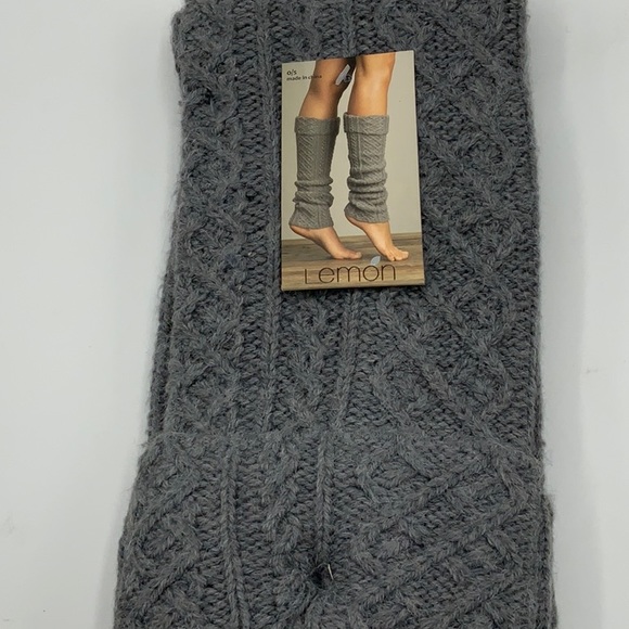 Cable Knit Cuffed Leg Warmers - Picture 3 of 3